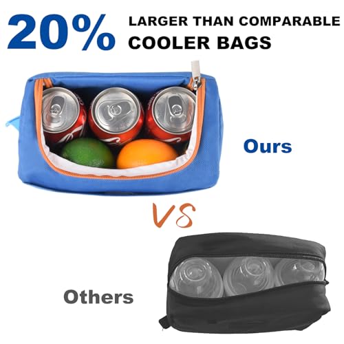 Genteen Small Cooler Bag with Ice Packs,Freezable Lunch Bag Snack Bag,Small Insulated Bag Reusable Lunch Bag Kids with Zip...