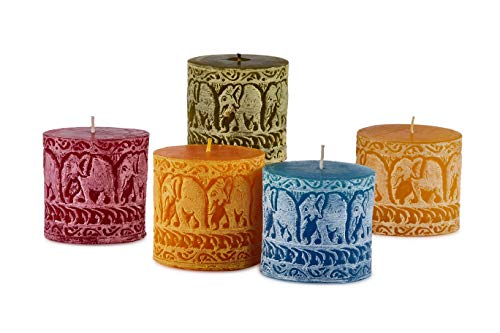 GEETUBERRY - Rustic Floral-Scented Elephant 1 Pack Carved Jasmine Candle, Elegance for Your Farmhouse Wedding Anniversary ...