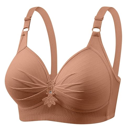 4 Pack Bras for Women Full Support No Underwire Seamless Wireless Breathable Everyday Bras Plus Size Push Up Bralette