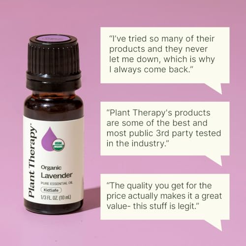 Plant Therapy Organic Lavender Essential Oil 100% Pure, USDA Certified Organic, Undiluted, Natural Aromatherapy, Therapeut...