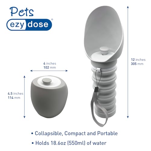 EZY DOSE Collapsible Pet Water Bottle, Portable Dog Water Dispenser for Travel, Leak-Proof, BPA-Free, Foldable Dog Water B...