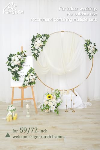 BMQDSM Pack of 2 Faux Flowers,Wedding Arch Flowers,Wisteria Hanging Flowers,Flower Garland Be Suited to Aisle Decorations ...