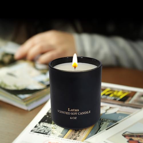 Kelly's Custom Candles Scented Candles for Women,Premium Lotus Aromatherapy Candles, Home Scented Candle, 6 oz Soy Candle...