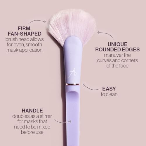 Anisa Beauty Fan Mask Brush | Facial Skincare Brush For Face Masks, Serums & Gels | Soft Vegan Fibers for Smooth, Mess-Fre...
