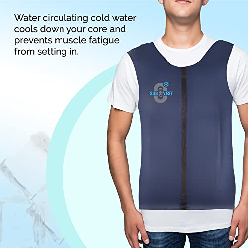 Water Circulating Cooling Vest by SubZero, Battery Powered Ice Cooling Keeps Cold 2-5hrs