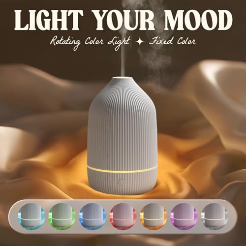 Essential Oil Diffuser, 100ml Aromatherapy Diffuser, Mini Ultrasonic Diffuser for Essential Oil, Home, Office, Cool Mist H...