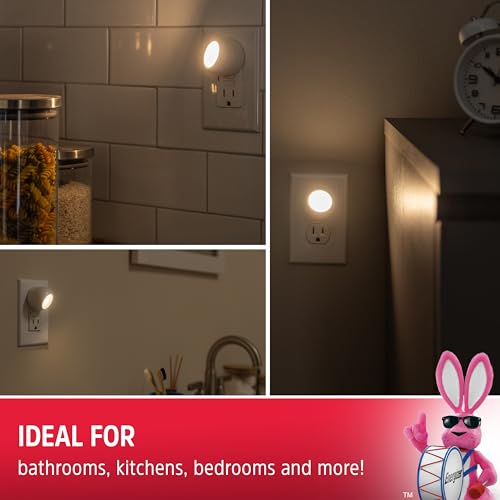 Energizer LED Rotating Night Lights Plug Into Wall Dusk to Dawn Sensor Home Decor Apartment Essentials Ambient Lighting Ni...