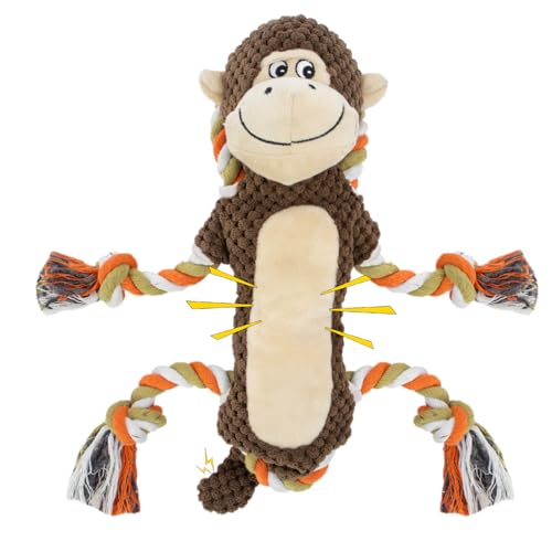 CneeeeeB Squeaky Monkey Dog Toys for Large Dogs,Dog Monkey Toy,Dog chew Toys, Interactive Toys, Stuffed Plush Puppy Toy wi...