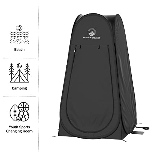 Wakeman Pop Up Changing Tent, 3.3 x 3.3 x 6.2ft, Camping Shower Tent for Portable Toilet Stall or Dressing Room with Carry...