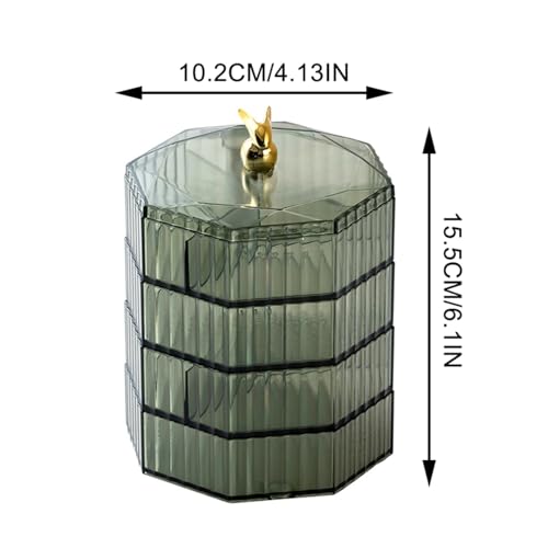 Lifeuping Jewelry Organizer with Handle, 4-Layer Acrylic Jewelry Box, Clear Jewelry Boxes for Women Girls, Make up Earring...