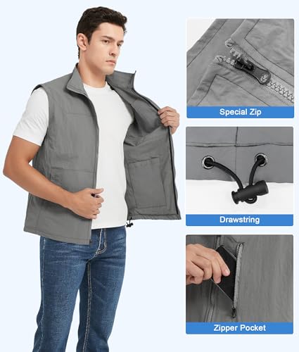 Foiueyga Cooling Vest for Men Ice Vest with 24 Ice Packs Cold Vest for Hot Weather Outdoor Work Everyday Active