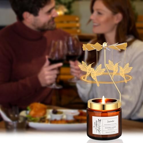 Hummingbird Gifts for Women, Rotatable Lavender Scented Candle Gifts for Mom Wife Anniversary Valentine's Day, Unique Birt...