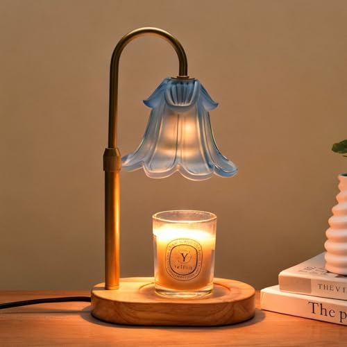 Lsctiff Candle Warmer Lamp with Timer Dimmable, Wax Melt Warmer Adjustable Height, Flower Warmer Lamp with 2 Bulbs for Jar...