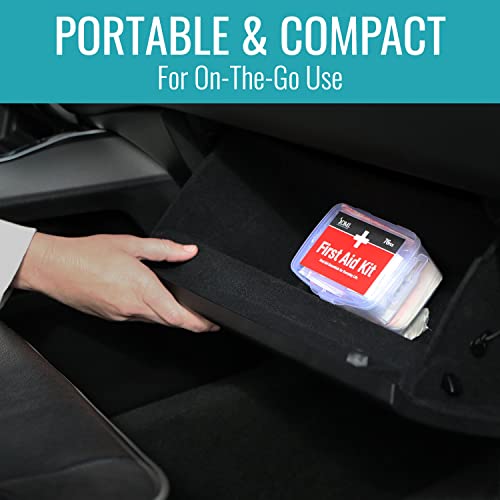 DMI 76-Piece First-Aid Kit, Portable All-Purpose Use for Minor Cuts and Scrapes, Durable Water-Resistant Case, Convenient ...