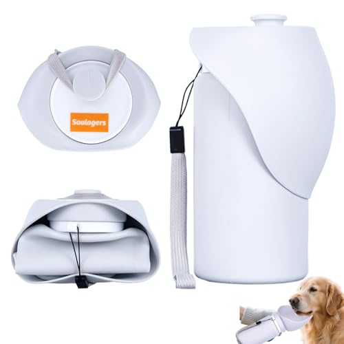 Dog Water Bottle, Silicone Foldable Bottle for Pets, Portable Pet Water Dispenser, Outdoor Travel Dog Drink, Walking Cat D...