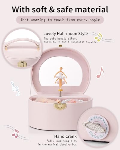 Vlando Musical Jewelry Box for Girls - Valentines Day Gifts for Daughter Kids - Birthday for Girls Ages 4 5 6 7 8-12 Year ...