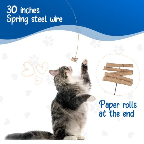 Cat Dancer Interactive Cat Toy - Fun and Fitness for Your Furry Friend - Engaging Paper Roll Attached with 30 Inches Flexi...