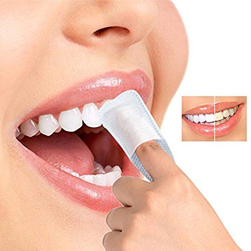 UNIQUE2U 100pcs Disposable Textured Deep Cleaning Teeth Wipes Finger Brush Oral Brush Clean Wipes