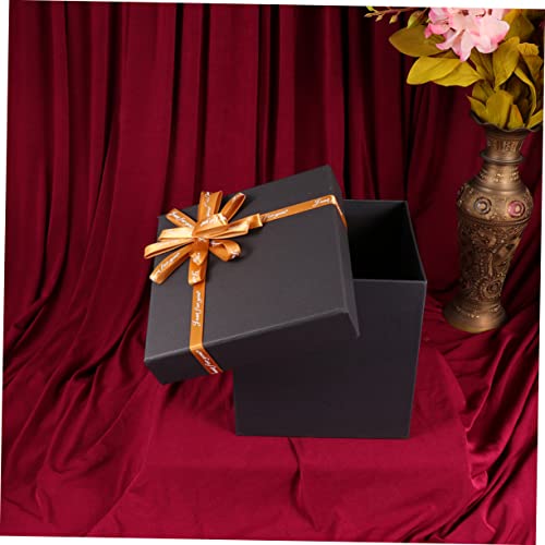 FRCOLOR Delicate Box Brown Bowknot Elegant Present Storage Case for Weddings Birthdays Anniversaries Engagements Material