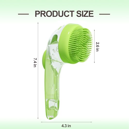 Aoche Pet Bath Brush, 2 Pack Dog Bath Brush 2 in 1 Cat Shampoo Brush with Soap Dispenser Scrubber Pet Gromming Supplies fo...