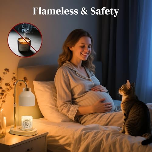 Seniny Electric Candle Warmer Lamp with Timer Dimmable, Adjustable Height Lamp Candle Warmer for Jar Candles, Home Decor W...