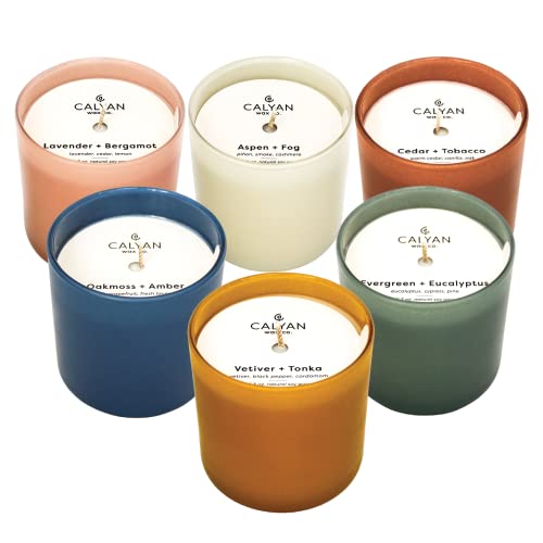 Calyan Wax Co. Dignity Series Scented Candle Gift Set - 6 Scented Candles - 35 Hour Burn - Luxury Clean Soy Wax Candles - ...