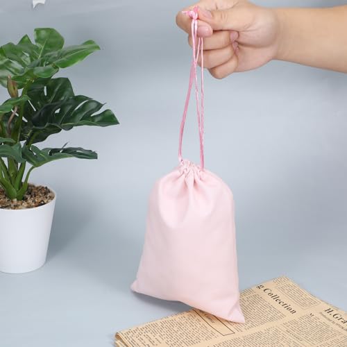 6 Pcs Gift Fabric Cloth Bag 7.8 x 6.2 inch 6 Colors Mixed Velvet Gift Bags Package Drawstring Pouch Soft Velvet Bag with D...