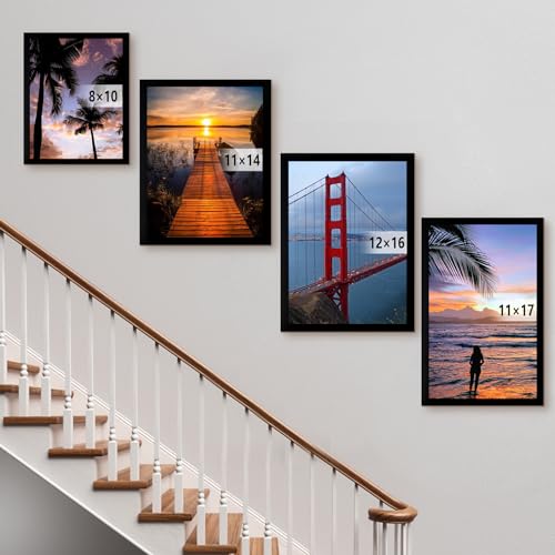BESCRCL 12x16 Frame Wall Hanging Picture Frames, Black, 1 Pack