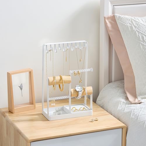 Lolalet Jewelry Holder Organizer, Aesthetic Jewelry Display Stand for Necklaces Bracelets Earrings Rings, Cute Room Décor ...