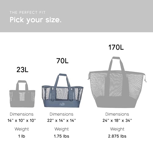 MISSION Boat Gear CASSI Heavy-Duty Outdoor Tote and Waterproof Marine-Grade Mesh Boat Bags