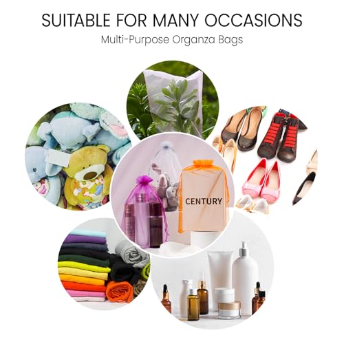 Meowoo 12PCS Big Organza Bags, 12x16in Big Mesh Bags Drawstring, Mesh Gift Bags Drawstring for Shoes, gift bags, home stor...