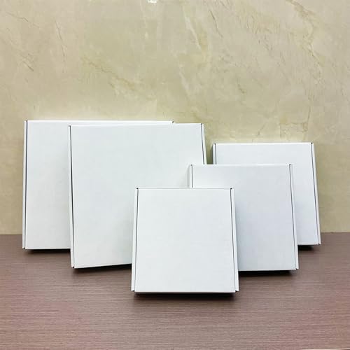 13x11x2 Inches Shipping Boxes Set of 25,White Corrugated Mailing Cardboard Box Literature Mailer for Packing Small Busines...