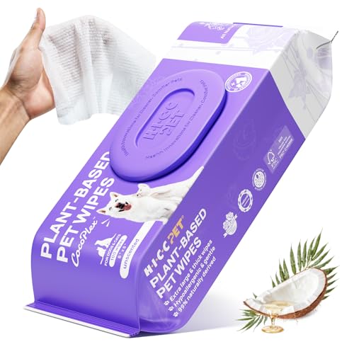 HICC PET Wipes for Dogs and Cats, Vet-Recommended Pets Cleaning Wipes, Deodorizing Hydrating, Nourishes Smoothes Fur, Ferm...