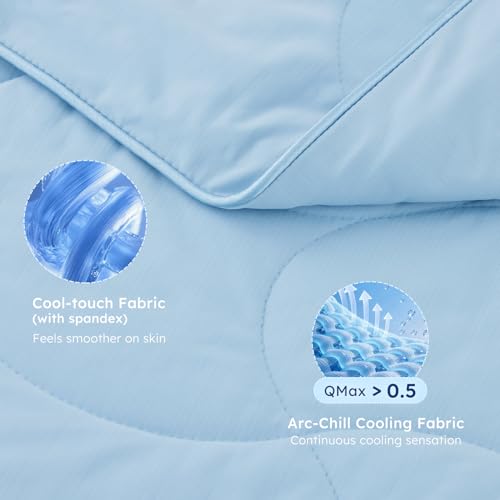 ZOMISIA Premium Cooling Blanket for Large Dogs - Q-MAX>0.5 Cold Breathable Washable Pet Mat, Travel Soft Dog Summer Essent...