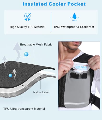 Foiueyga Cooling Vest for Men & Women - Ice Vest with 15pcs Ice Packs Short Cooling Jacket for Hot Weather Summer Work Spo...