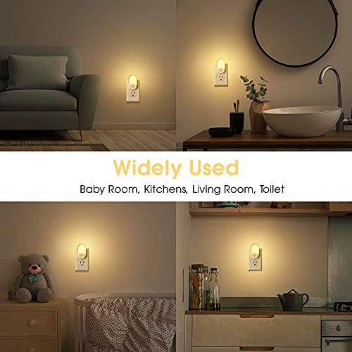 L LOHAS LED Night Lights Plug into Wall, [2 Pack] LED Dimmable Night Light with Light Sensors, 30/60LM Adjustable Brightne...