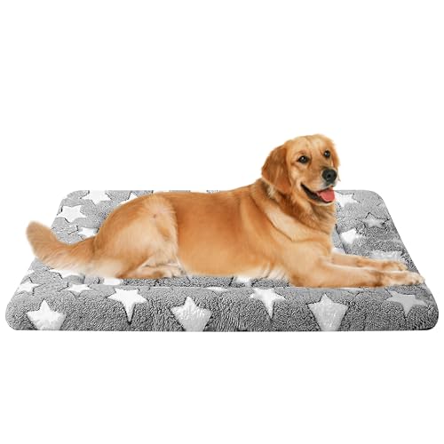 Fogkiss Dog Bed Mat, Reversible Crate Pad & Durable Dog Bed - Machine Washable Kennel Mat with Ultra Soft for Large Dogs (...