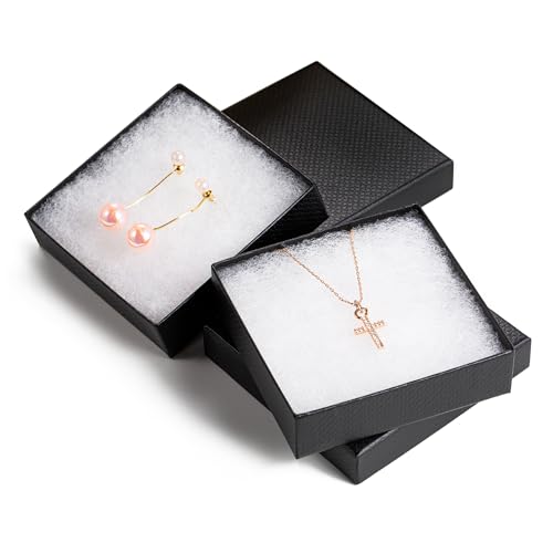 GEFTOL Jewelry Gift Boxes 20 Pack 3.5x3.5x1 Inch Cardboard Jewelry Boxes,Small Gift Boxes for Jewelry Earrings Necklaces H...