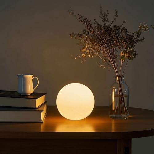 COPU LED Ball Light, 6-inch Glowing Orb Light, Rechargeable Globe Lamp, Dimmable Mood Lights W/Remote, Waterproof Ambient ...