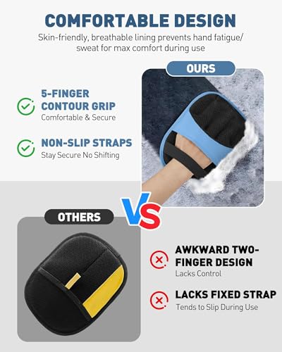 2 Pack Pet Hair Removal Glove - Electrostatic Magic Brush Gloves Pet Hair for Dogs and Cats, The Magic Brush Pure Path Yom...