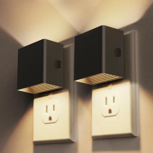 DORESshop LED Night Lights Plug into Wall [2 Pack], Plug in Nightlight, 3 Level Brightness Adjustable Night Light, Dusk to...