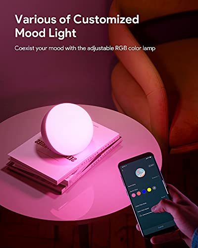 Hifree Smart Table Lamp, Dimmable Desk Lamp with App/Voice Control, LED RGB Color Changing Touch Lamp, Night Lamp for Bedr...