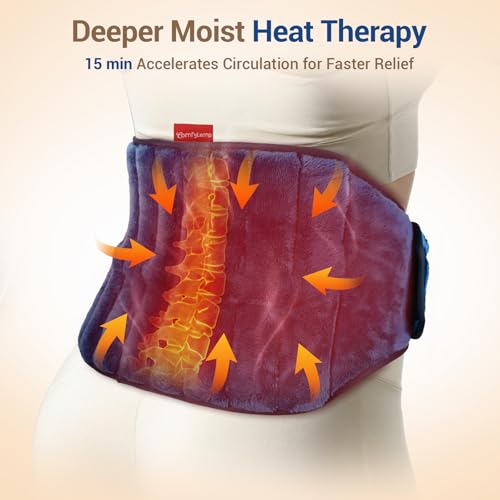 Comfytemp Microwave Moist Heating Pad for Back Pain Relief, Sciatica Recovery Must Have, Microwavable Hot Therapy for Lowe...