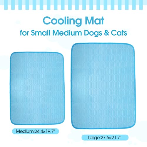 IDOMIK Dog Cooling Mat for Large Medium Small Dogs, Self Cooling Pet Mat, Washable Cooling Pad for Dogs & Cats, Summer Coo...