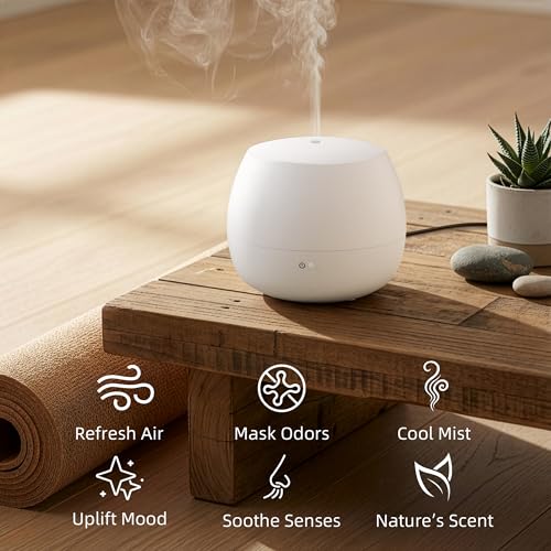 Essential Oil Diffuser: 2-in-1 Ultrasonic Aromatherapy Humidifie with Auto Shut-Off, Quiet Operation Fragrance Diffuser fo...