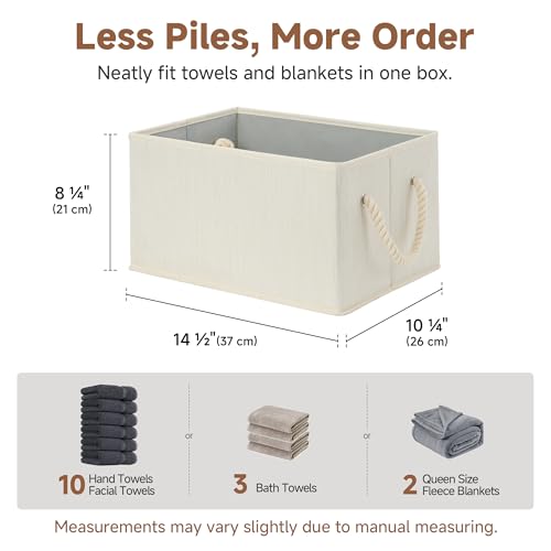 StorageWorks Storage Baskets for Shelves, Fabric Storage Bins, Closet Organization and Storage Basket, Foldable Organizer ...