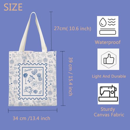 TIIMG Charleston Gifts South Carolina Charleston Holiday Trip Beach Bachelorette Party Friends Gifts Tote Bag