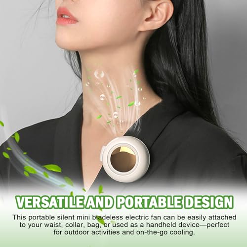 Wshxjzyay Portable Silent Mini Bladeless Fan Clip on, Portable Silent Mini Bladeless Electric Fan, For Outdoor & Travel & ...
