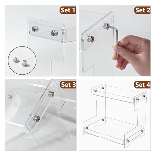 Acliys Bathroom Counter Organizer Countertop 2 Tier Storage Acrylic Corner Makeup Organizer for Perfume Stand, Vanity Hold...