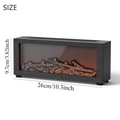 Fireplace Aroma Diffuser Humidifier, 7 Color Changing Essential Oil Diffuser with Realistic Flame Effect, Ultrasonic Quiet...